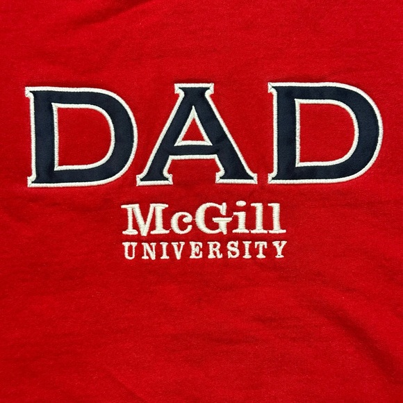 DW Authentic Dad McGill University Red Sweatshirt Size Medium - Picture 2 of 12